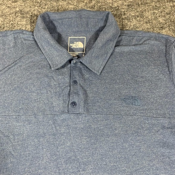 The North Face Polo Mens Large Blue Collared Short Sleeve Embroidered Logo - Picture 6 of 13